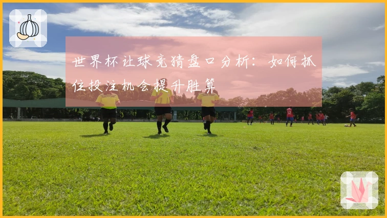 世界杯让球竞猜盘口分析:如何抓住投注机会提升胜算