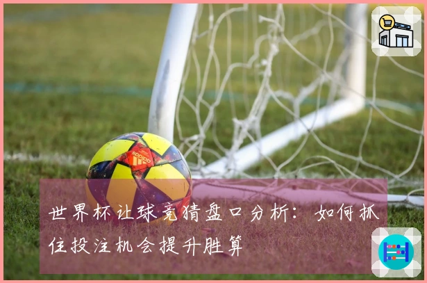 世界杯让球竞猜盘口分析：如何抓住投注机会提升胜算